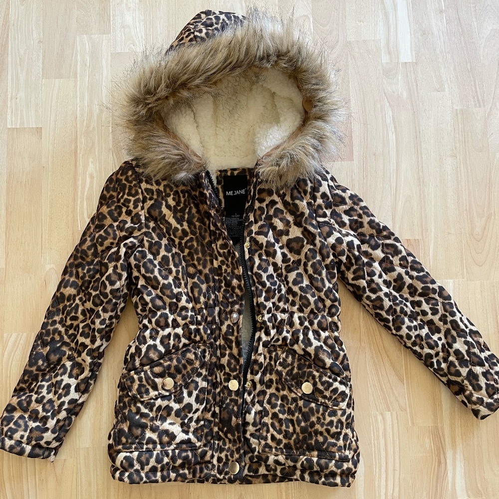 Girl's Leopard Jacket  with Hood